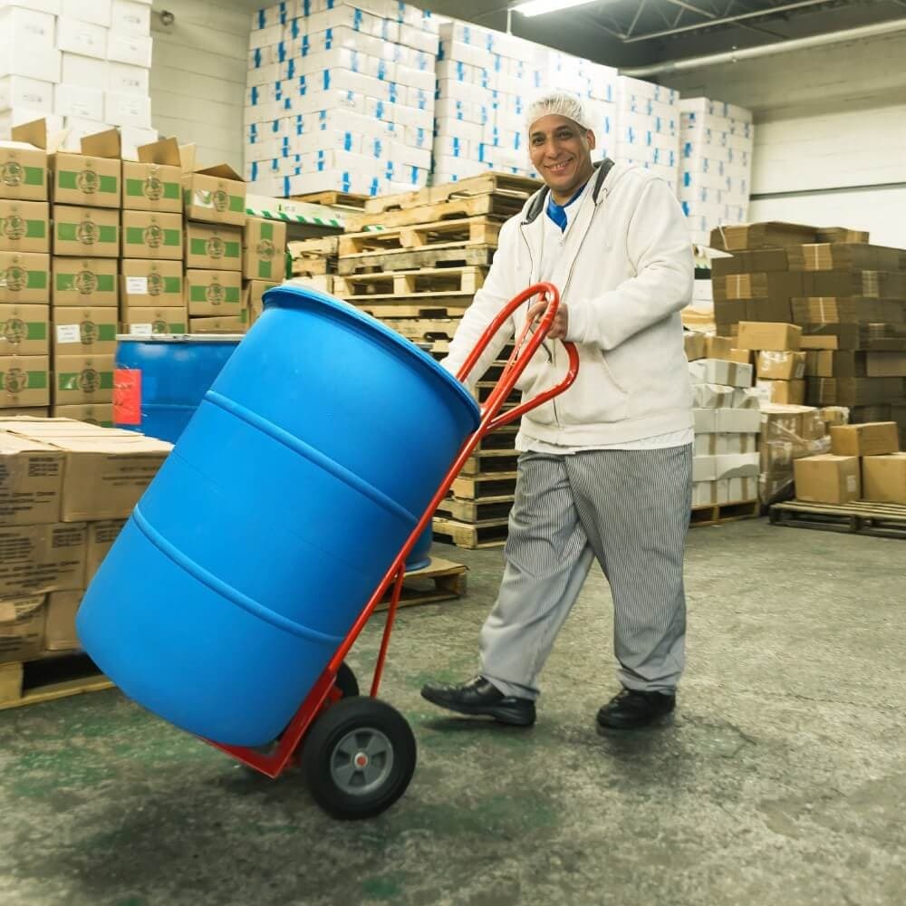 Tambo de Plástico Azul Cerrado de 220 litros con Doble Tapa - Miniatura 7