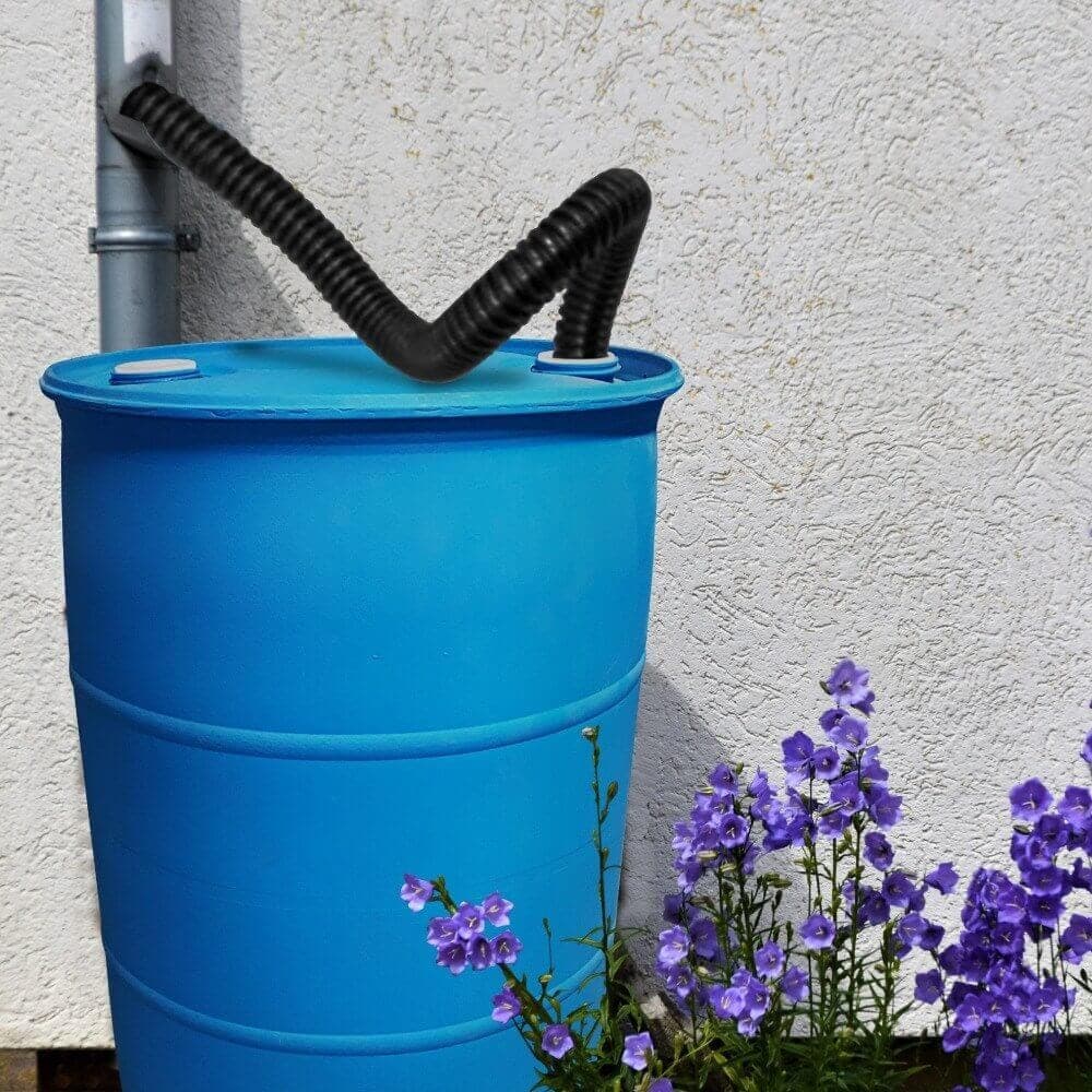 Tambo de Plástico Azul Cerrado de 220 litros con Doble Tapa - Miniatura 8