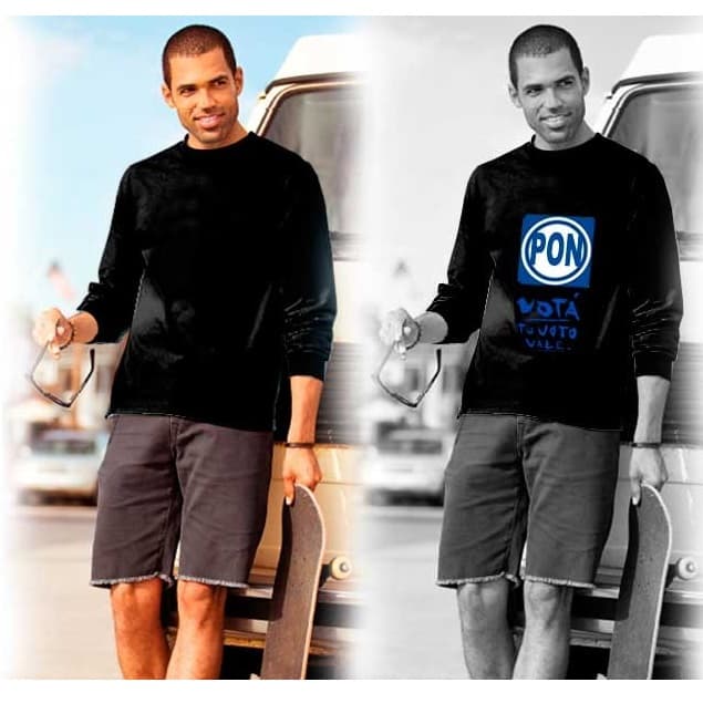 Playera peso super completo manga larga adulto 1304