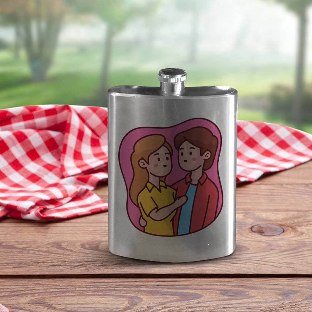 Licorera de bolsillo de acero inoxidable 8 oz - Miniatura 6