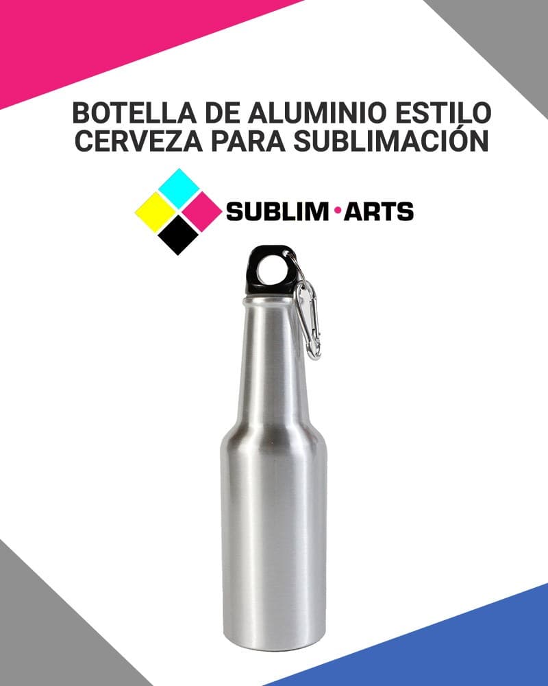 Botella Tipo Cerveza Aluminio 400ml Sublimarts - Imagen 1