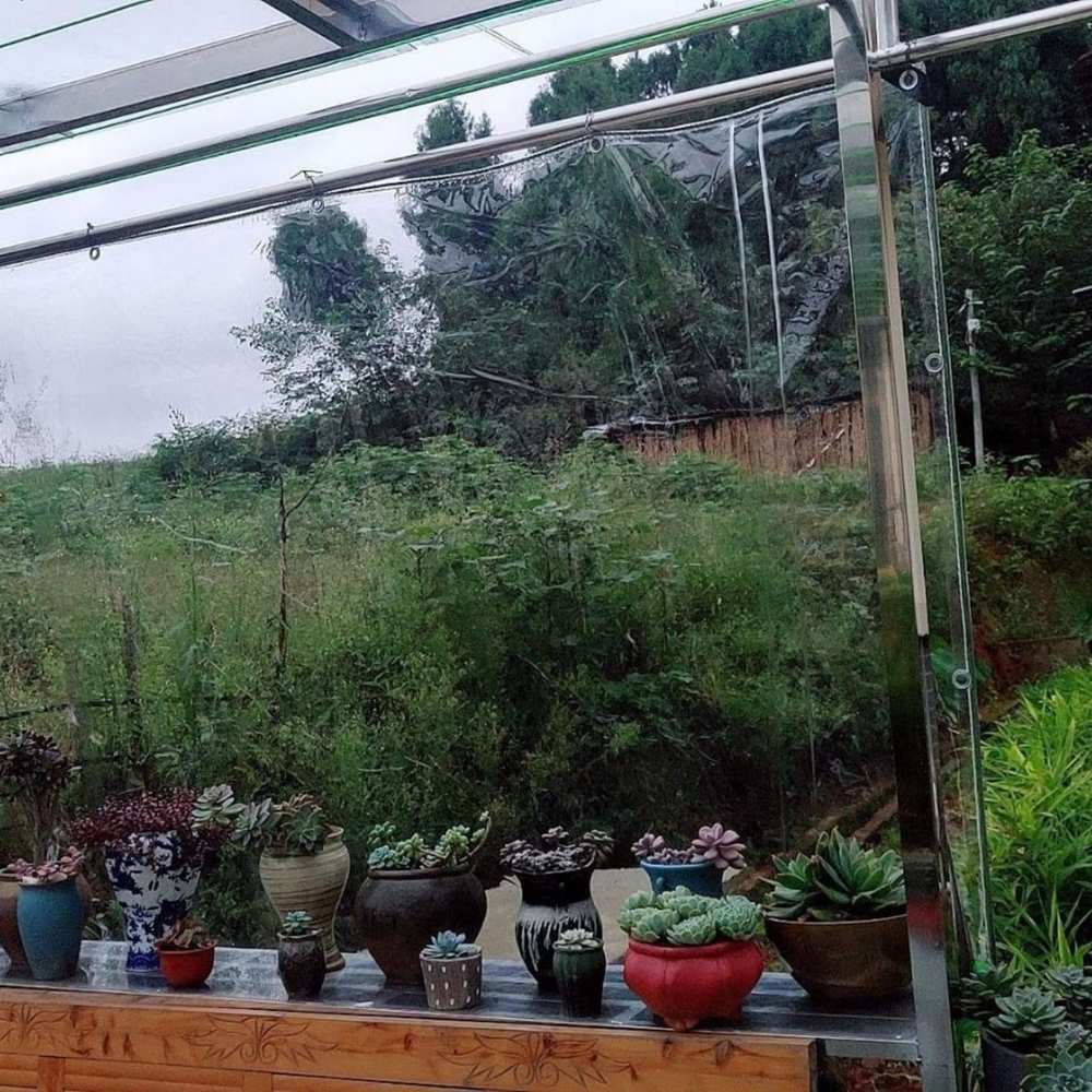Lona de vinil transparente impermeable para exterior en negocios, toldos y carpas - Claroflex  - Miniatura 14
