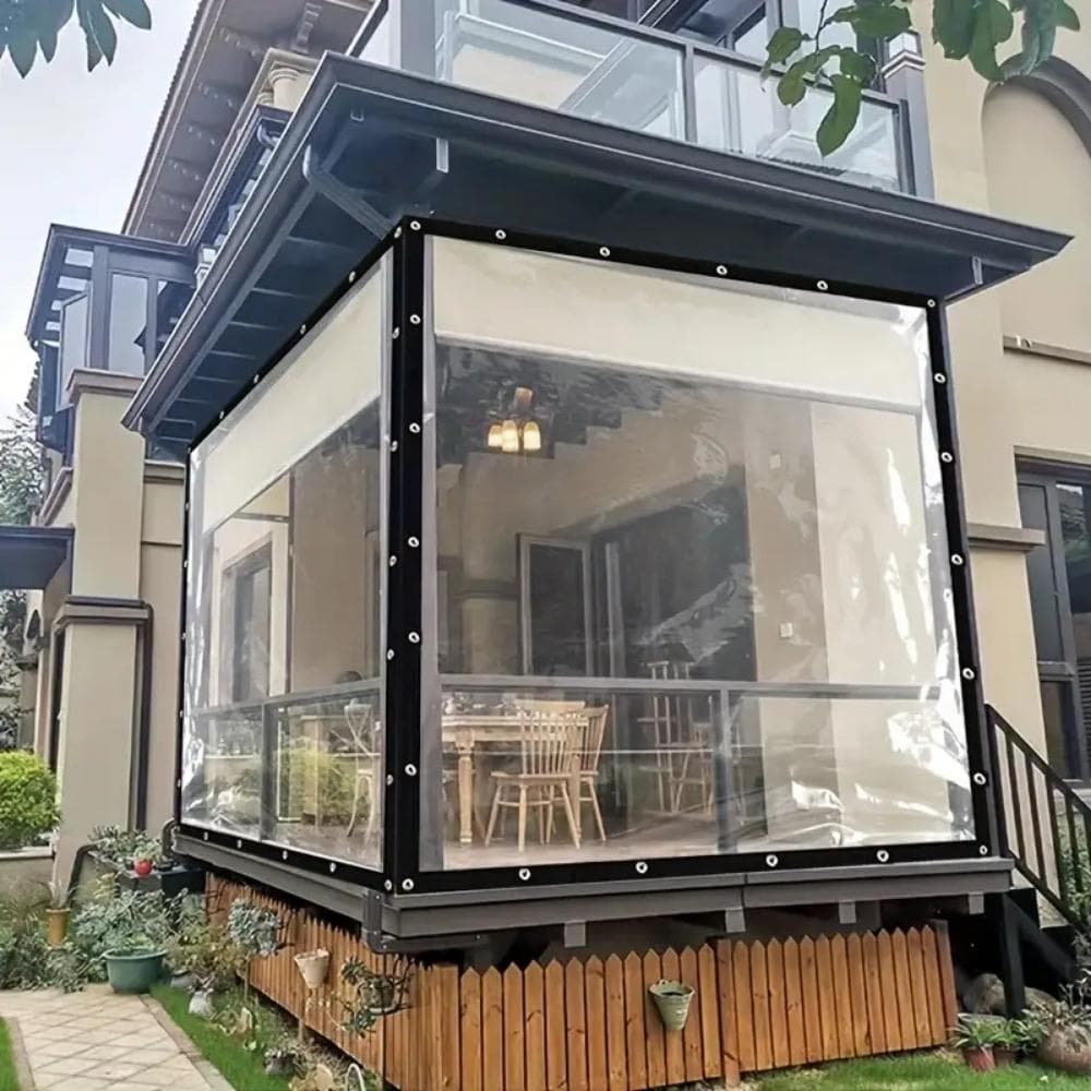 Lona de vinil transparente impermeable para exterior en negocios, toldos y carpas - Claroflex  - Miniatura 16
