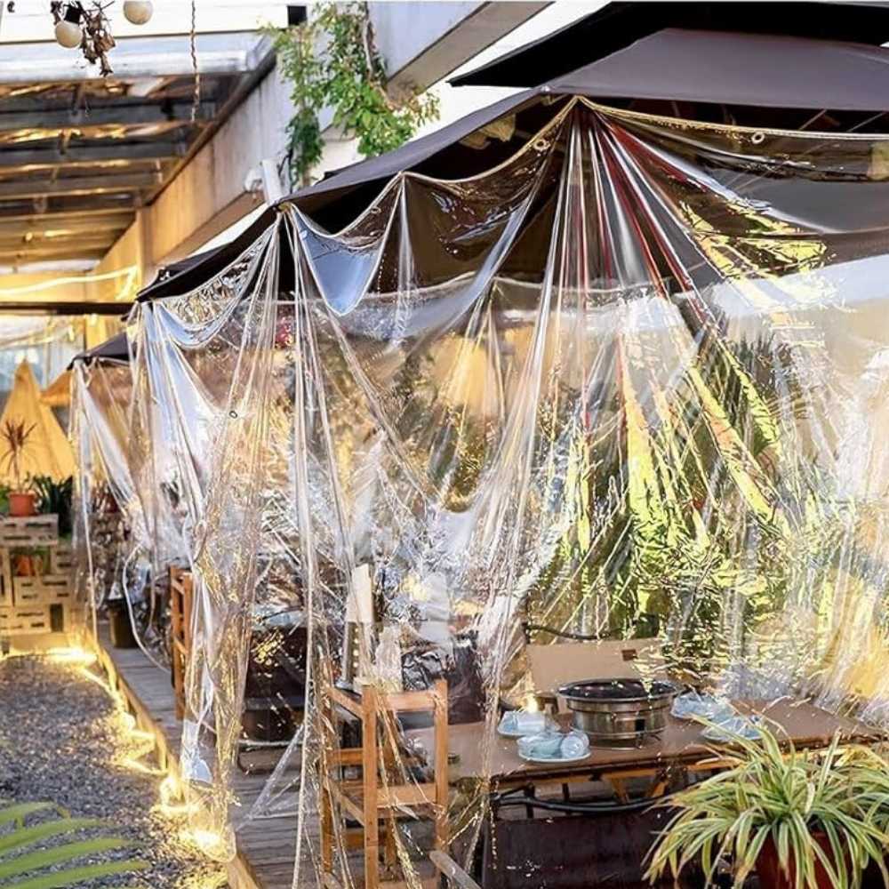 Lona de vinil transparente impermeable para exterior en negocios, toldos y carpas - Claroflex  - Miniatura 19