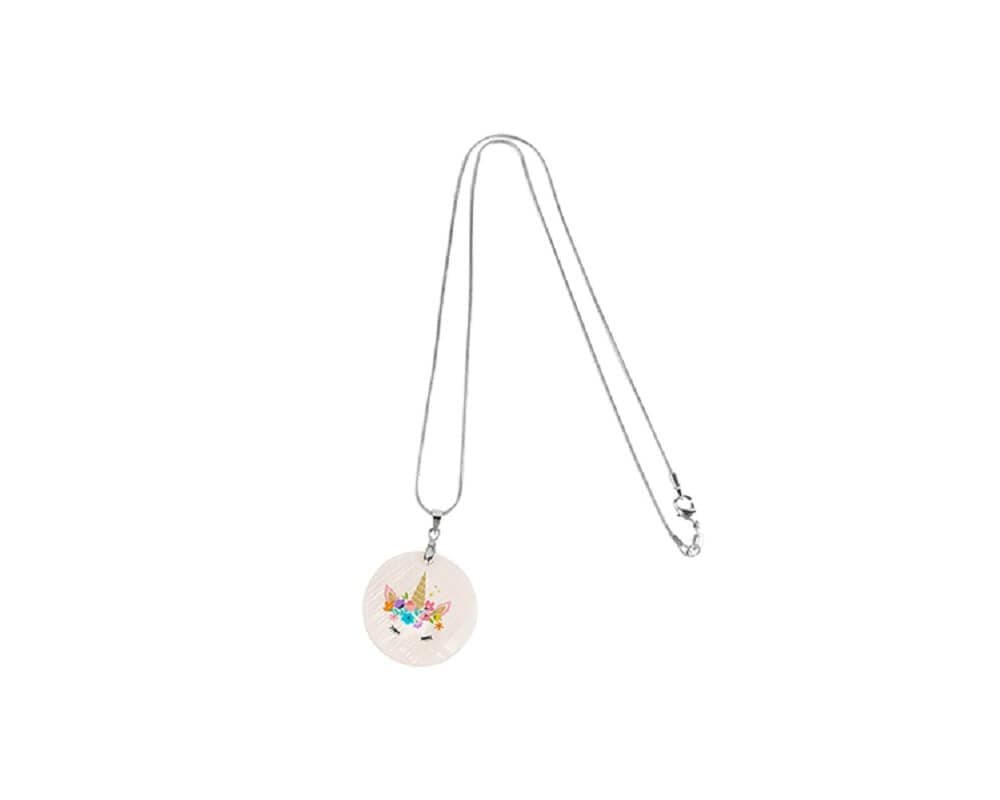 Collar Dije Redondo De Concha De 3cm Para Sublimación Sublimarts - Miniatura 3