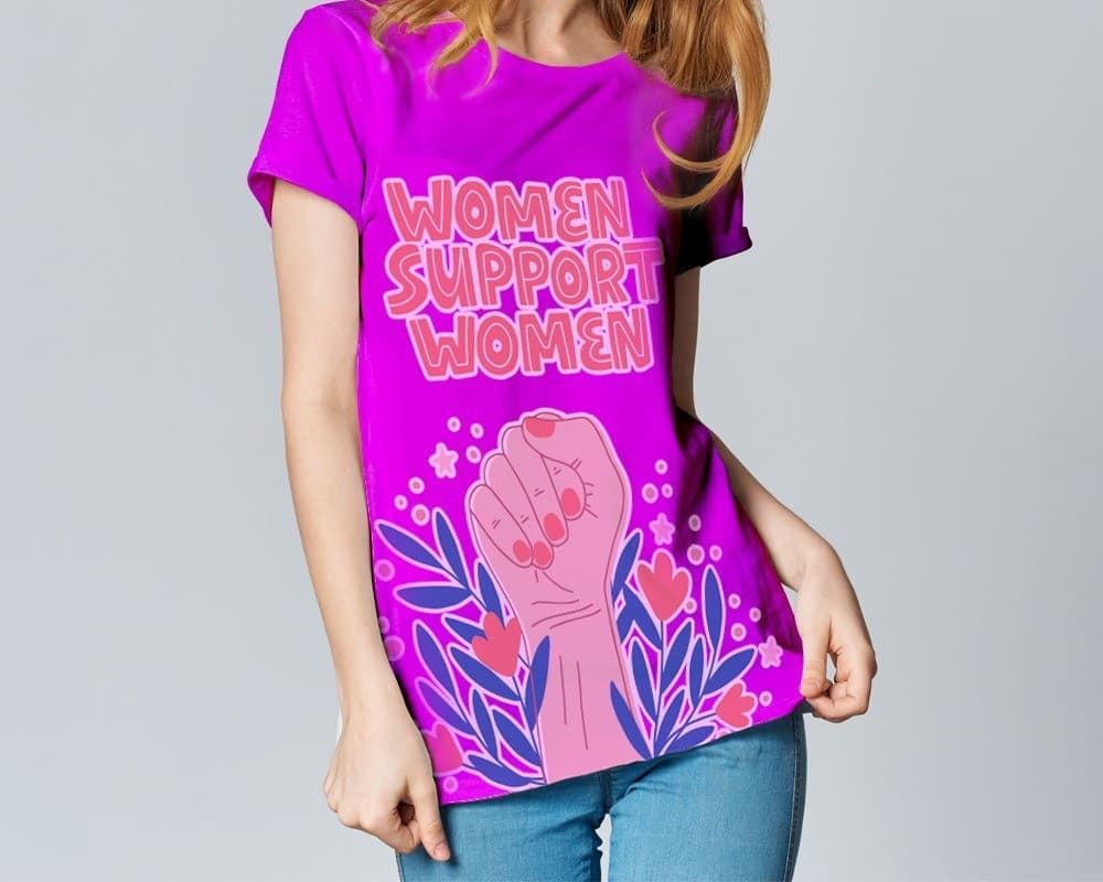 Playera de 100% algodón peinado para dama manga corta No.5562N - Miniatura 3