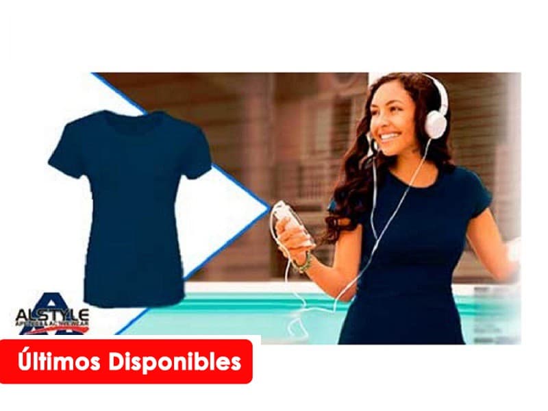 Playera de 100% algodón peinado para dama manga corta No.5562N - Miniatura 2